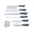 Color Box Knife Full Set Kitchen Cutlery Stainless Steel Household Kitchen Knife Kitchenware Combination Knife Set 8-Piece Starry Sky Handle