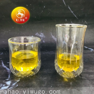 Heat Insulation Double Layer Glass Cup