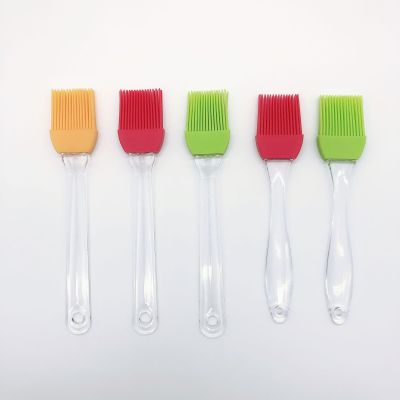 Transparent Handle Silicone Brush High Temperature Resistant Cream Brush Butter Brush Baking Barbecue Seasoning Tool Small Medium Gourd Handle