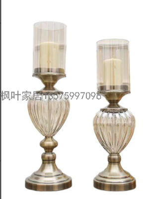 Modern Simple and Light Luxury Home Candle Holder Living Room Entrance Dining Table in Dining Room Decoration Villa Soft Decoration Model Room