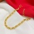 Personalized All-Match Alluvial Gold Beaded Non-Fading Bracelet Women's Simple 18K Gold Plated Bracelet European Coin Imitation Gold Bracelet