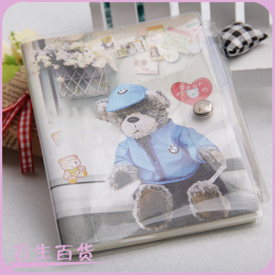 88104 with Pen Buckle with Pattern Transparent Plastic Cover Notebook Notepad Wholesale One Yuan Two Yuan Store Supply