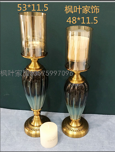 European Entry Lux Candlestick Candlestick Decoration Nordic Romantic Candlelight Dinner Props Chinese Style Household Dining Table Retro
