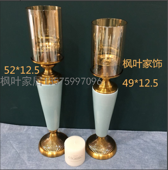 Ceramic Candlestick Decoration Light Luxury Dinner Props Nordic Romantic Candlelight European Style Candle Holder American Western-Style Dining Table Vase