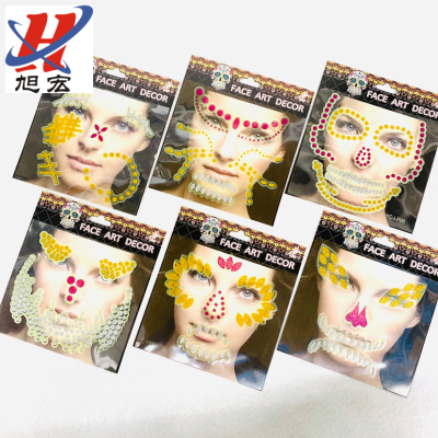 Luminous Face Pasters Stickers Halloween Masquerade Scar Onion Powder Face Pasters Skin Stickers YC-LP