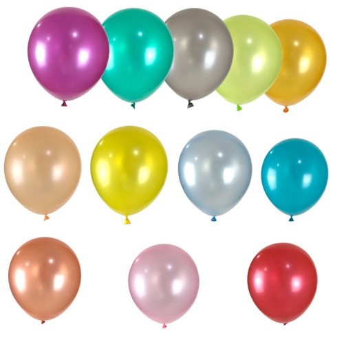 Pearlescent Series Balloon 2.8G 12-Inch Thickened Pearlescent Balloon Latex Ball Balloon Chain Set Latex Ball 