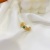 Simple Graceful Emerald Diamond-Embedded Open Ring Female Alluvial Gold Non-Fading All-Match Adjustable Ring Index Finger Ring