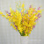 Factory Direct Sales 5 Fork Yellow Dancing-Lady Orchid Artificial Flower Hotel Decorative Soft Outfit Fake Flower Short Five Fork Dancing-Lady Orchid