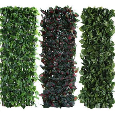 Balcony Decoration Simulation Green Leaves Fence Fake Green Plant Fence Plant Wall Outdoor Balcony Sunshade Decoration Lattice