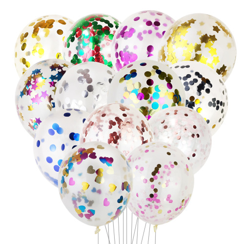 2-inch sequin balloon colored gold sequin birthday confetti round balloon sequin latex balloon