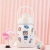 New Big Belly Cup 1000ml Handle Straw with Stickers Double-Layer Stainless Steel Vacuum Mug Easy to Carry