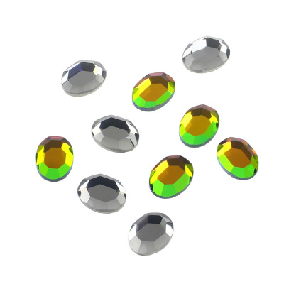 Bright Crystal Oval Decorative Diamond DIYClothing Ornament Accessories Nail Rhinestone-Sticking Flat Bottom Glass Drill