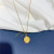 Elegant Alluvial Gold Double-Sided Blessed-Word Pendant Necklace Women's Simple Imitation Gold Lettering No Color Fading Necklace Clavicle Chain