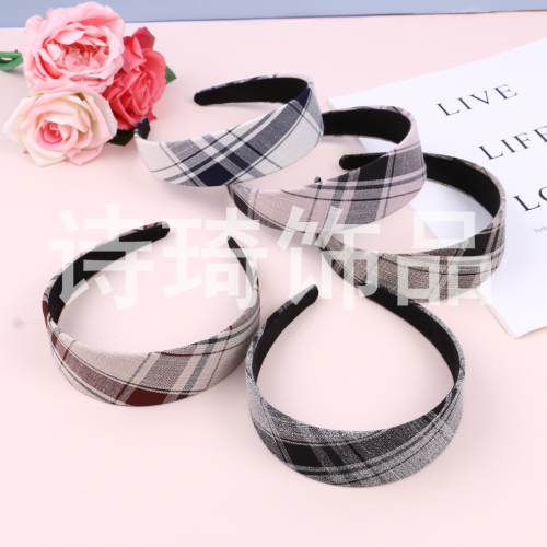 european and American Popular Fashion Wide Version Headband Hair Band Fashion Versatile Headband Hair Accessories Hair Band Factory Direct Sales