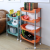 W16-2475 Kitchen Plastic Storage Rack Multi-Layer Hollow Organizing Shelves Bathroom Supplies Storage Rack with Pulley