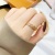 Sand Gold Colorfast Hollow Copper Coin Ring Female Rhinestone Zircon Open Ring All Match Index Finger Ring
