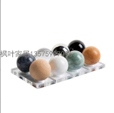 Nordic Model House Living Room Table Decoration Frosted Marble Ball Ornaments Modern Home Marble Ball Decorations