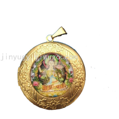 Pendant White Mother Buddha Statue Thangka Tantra 21 Mother Ushnisha Sita Tapatra Small Niche for a Statue of the Buddha Necklace