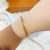 Personalized Sand Gold Colorfast Open-Ended Bracelet Women's Engraved Letters Never Give up Couple Bracelet Fashion Frosted Bracelet