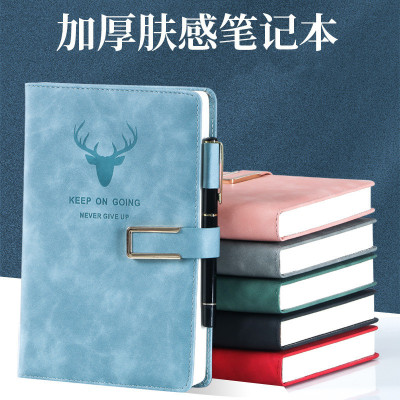 A5 Deer Head Notebook Business Retro Diary Conference Notebook Thickened Business Office Notepad