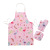 Household Erasable Hand Kitchen Apron Waterproof Oil-Proof Japanese Women's Fashion Cooking Household Microwave Oven Baking Three-Piece Set