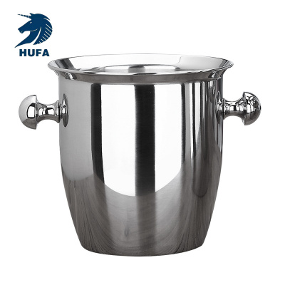 Ice Bucket Bar Incubator European-Style Household 304 Stainless Steel Ice Bucket Large and Small Champagne Bucket Iced Ice Bucket