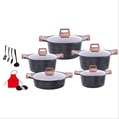 An Aluminum Pot Dessini17 Set Household Soup Pot Set Non-Stick Pan Set an Aluminum Pot Set Liner Medical Stone Material