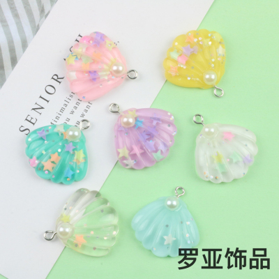Resin Simulation Transparent Sequins with Pearl Shell