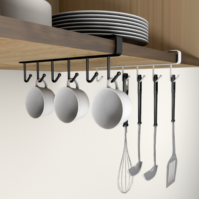 Kitchen Six-Piece Nail-Free Storage Rack