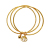Sansheng III Shell Crown Pendant Alluvial Gold Bracelet Female Zircon Bird Cage Bell Pendant Bracelet White Bracelet