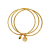 Sansheng Sanshi Engraved Bell Pendant Bracelet Female No Color Fading Temperament Thin Bracelet Bracelet Vietnam Placer Gold Jewelry