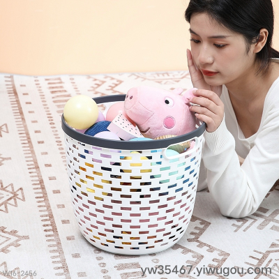 W16-2456 round Hand Storage Basket Home Living Room Sundries Organizing Small Basket Kitchen and Bathroom Small Items