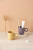 M04-7067 Milk Tea Color Flower Cup Tooth Cup Plastic Tooth Mug Simple Mouthwashing Cup Double Color Teeth Brushing Cup