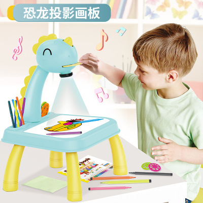 Children's Projection Drawing Board Learning Drawing Board Cartoon Drawing Table Projector Drawing Doodle Board Toys