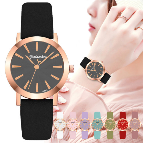 Fashion Scale Dial Belt Women‘s Watch Simple Three-Pin Quartz Women‘s Watch Cross-Border Hot Sale