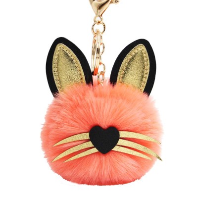 Koorol Cat Fur Ball Keychain Pendant Golden Cat Bag Package Pendant Mobile Phone Pendant Car Plush Pendant