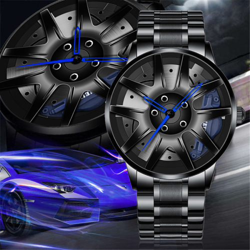 official automatic movement watch men‘s vacuum plating wheel style non-mechanical watch new one-piece delivery