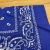 Pure Cotton Sapphire Blue Cashew Headscarf Amoeba Outdoor Handkerchief Handkerchief Sports Sweat-Absorbent Square Scarf 55cm