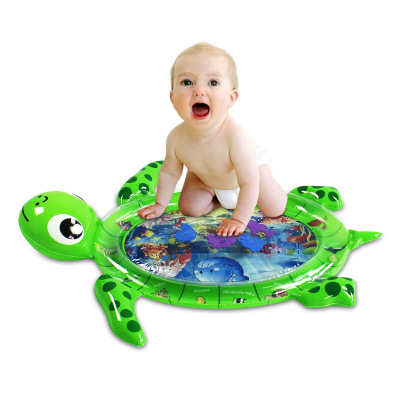 Factory in Stock PVC Water Cushion Inflatable Turtle Water Play Mat Inflatable Cartoon Turtle Baby Slapped Pad