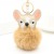 Koorol Cartoon Cute Puppy Fur Ball Keychain Creative Plush Handbag Pendant Imitation Rex Rabbit Furry Ball Decorations