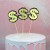 Baking Cake Topper Hip Hop Rap SKR Rich Money Cake Inserting Card Currency Rapper Theme Card