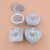 4-Piece Creative Gift Box Plastic Box Square round Heart-Shaped Handmade Sticky Flower Jewelry Box Ornament Storage Box