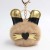 Koorol Cat Fur Ball Keychain Pendant round Ears Golden Cat Bag Package Pendant Car Plush Hang Decorations
