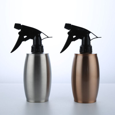 Spot Supply 304 Stainless Steel Watering Pot Oval Watering Pot Hairdressing Spray Bottle Hand Pressure Spray Bottle Customizable Logo