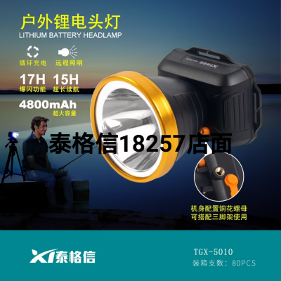 Taigexin LED Outdoor Lithium Battery Headlight