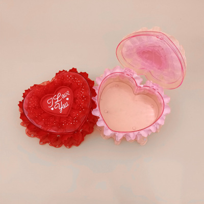 Valentine's Day Gift Box Plastic Packaging Box Heart-Shaped Box I Love You/Teamo Words Factory Wholesale