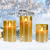 Cross-Border New Arrival Led Diameter 7.5cm Glass Swing Electronic Candle Three-Piece Set Swing Shaking Flame Candle