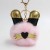 Koorol Cat Fur Ball Keychain Pendant round Ears Golden Cat Bag Package Pendant Car Plush Hang Decorations