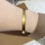 Simple Sand Gold Colorfast Lovely Buckle-Shaped Bracelet for Women Simple Imitation 24K Gold Matte Texture Bracelet Fashion