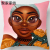 African Women Pillow Cover 2021 New Amazon Home Cushion Cover Sofa Cushion Black Girls' Throw Pillow